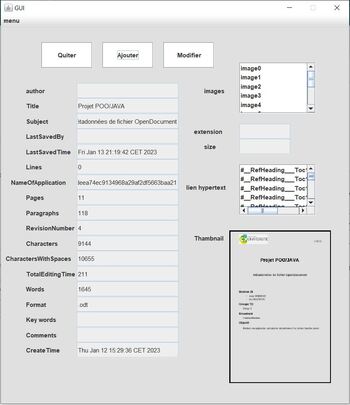 projet java pour le traitement des fichiers ODT